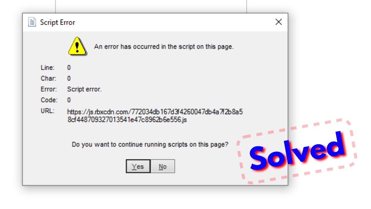 How To Stop Script Errors On Windows 8