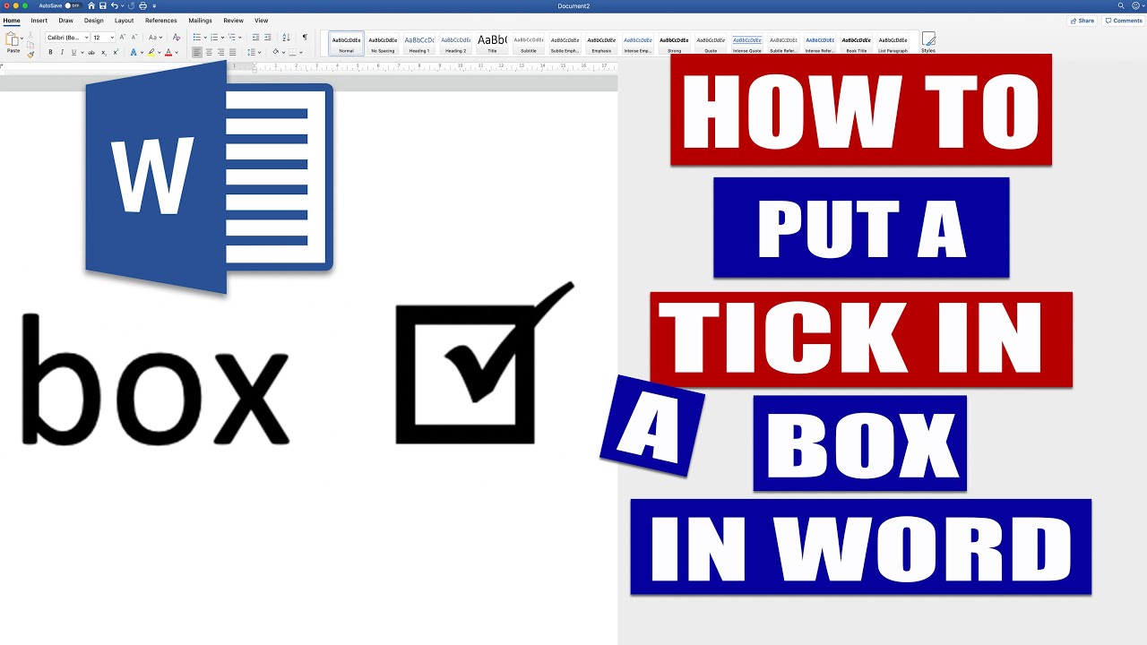 How To Tick Boxes In Microsoft Word
