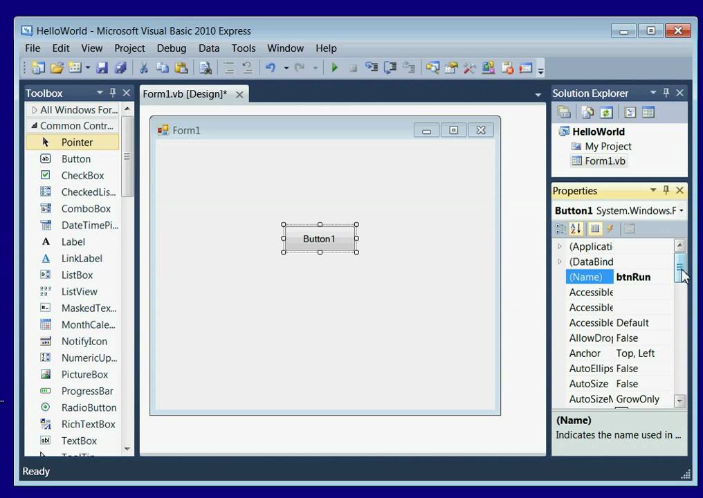 How To Use Visual Basic 2010