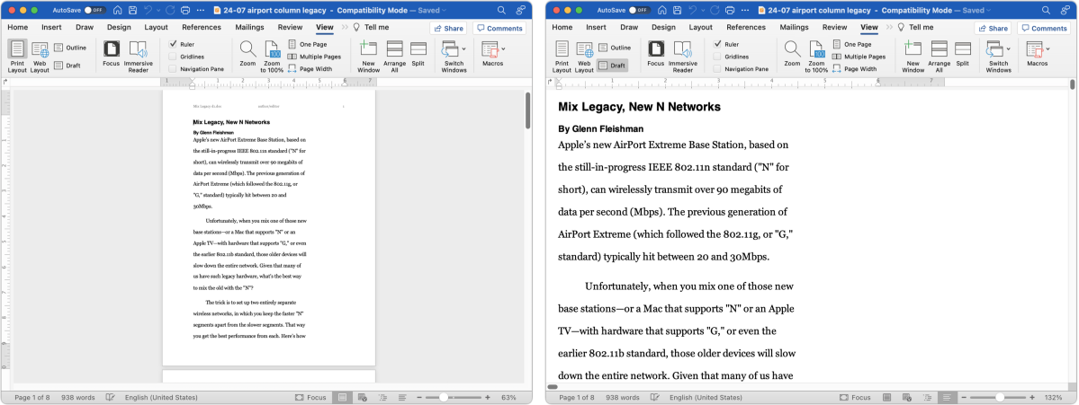 How To View Microsoft Word In One Page