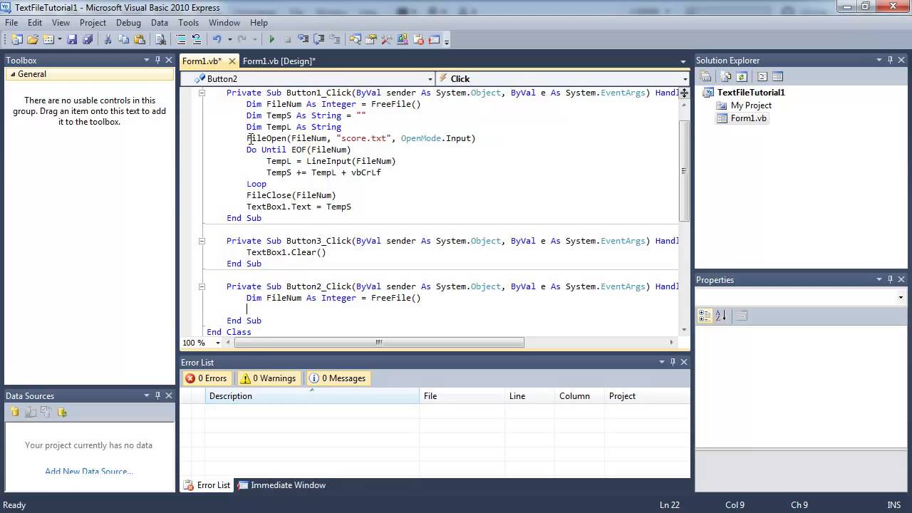 How To Write To A File In Visual Basic