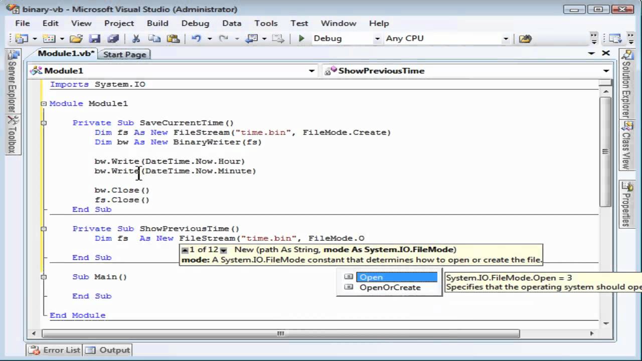 How To Write To A File In Visual Basic