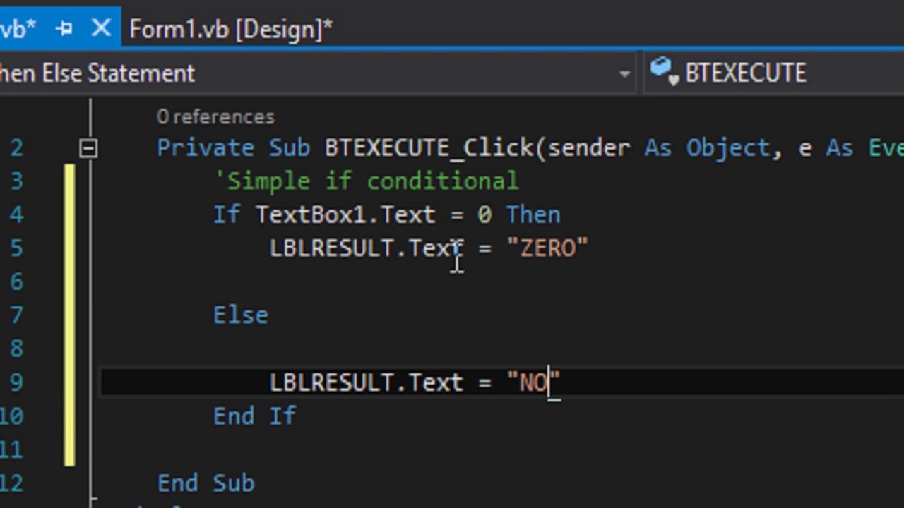 If Else Statement In Visual Basic 6.0
