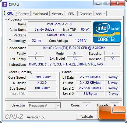 Intel Core I3-2120 Supported Graphics Card