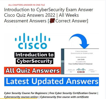 Intro To Cybersecurity Cisco Answers