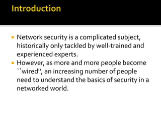 Introduction To Network Security Ppt