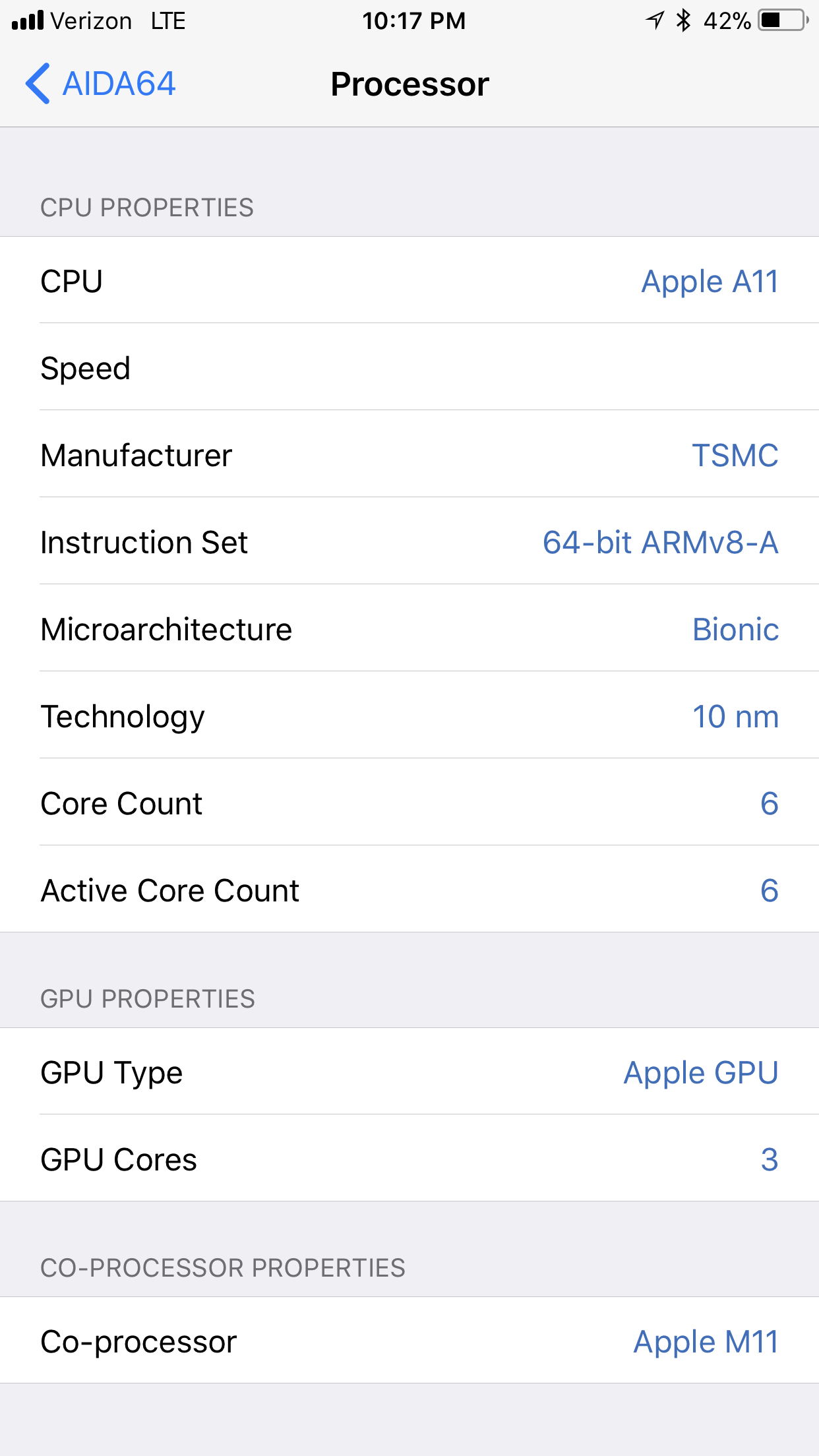 IPhone 8 Plus CPU Speed