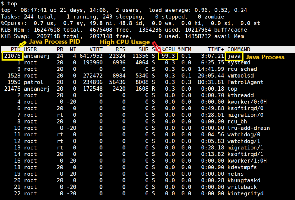 Linux Java High CPU Usage
