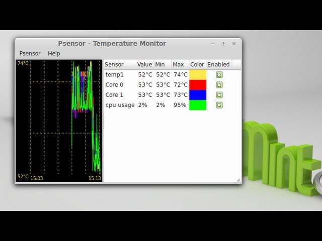 Linux Mint Show CPU Temperature
