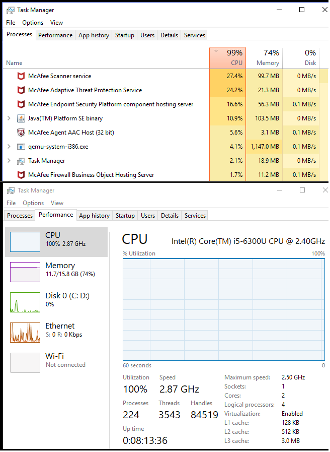 McAfee Causing High CPU Usage