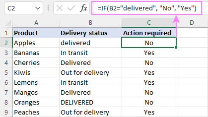 Microsoft Excel If Function With Text