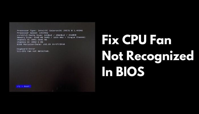 Motherboard Not Detecting CPU Fan