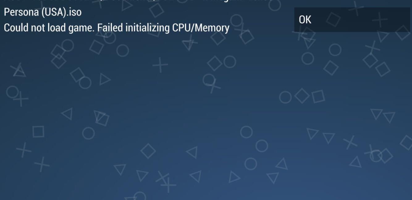 Ppsspp Failed Initializing CPU Or Memory