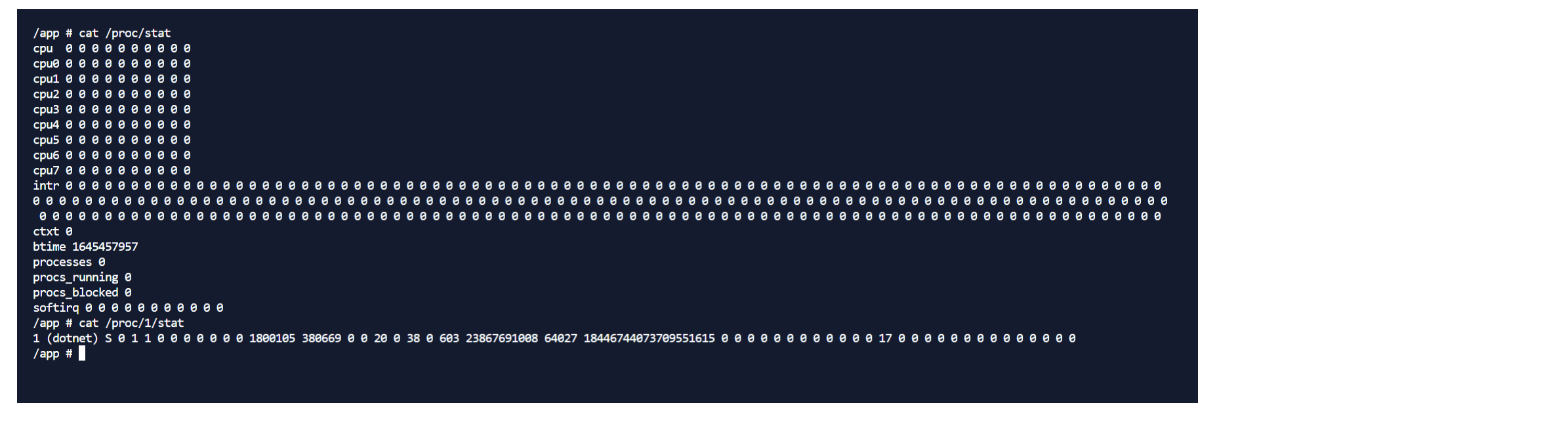 Proc/Pid/Stat CPU Usage