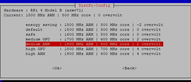 Raspberry Pi CPU Frequency Scaling