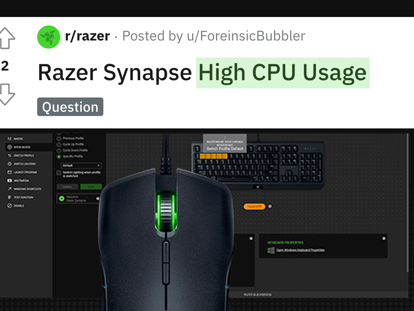 Razer Synapse Taking Too Much CPU