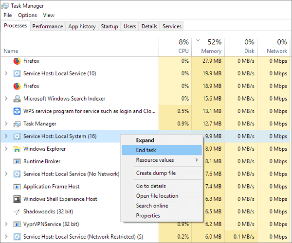 Service Host Using High CPU