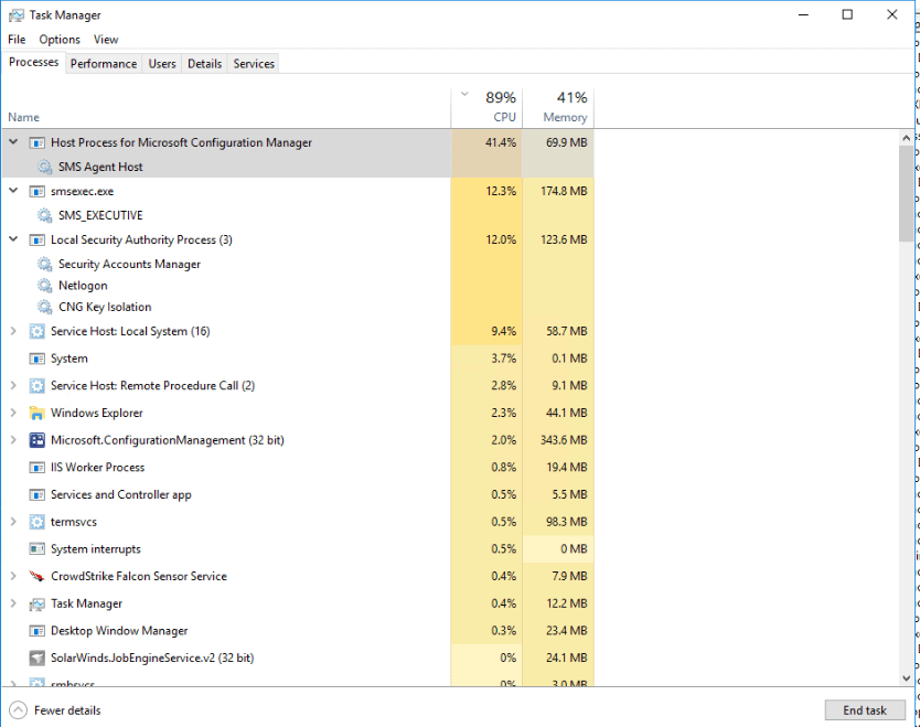 Sms Agent Host High CPU