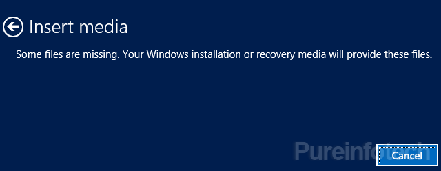 Some Files Are Missing Windows 8.1 Refresh
