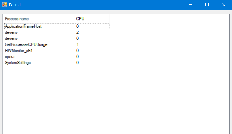 VB Net Get CPU Usage