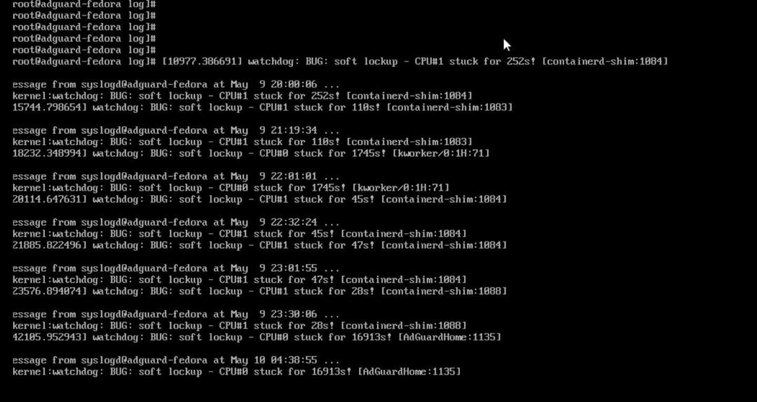 Virtualbox Soft Lockup CPU Stuck