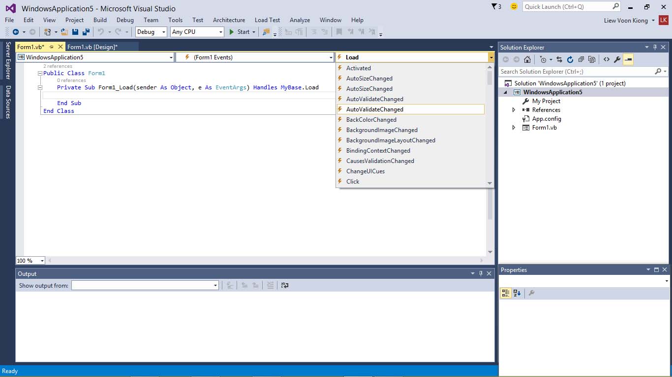 Visual Basic Code Is Written In