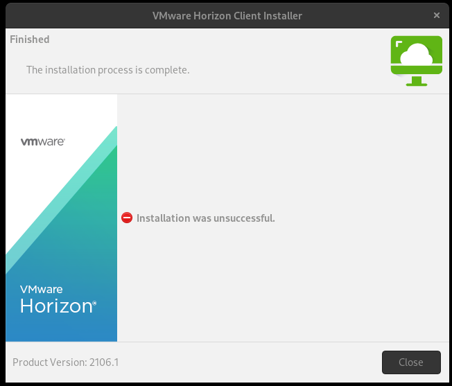 Vmware Horizon Client Installation Was Unsuccessful
