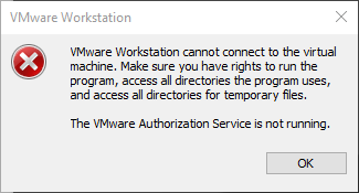 Vmware Workstation Cannot Connect To The Virtual Machine