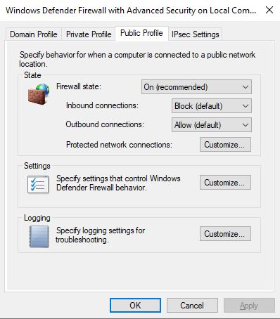 What Are The Recommended Settings For Windows Firewall