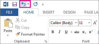 Where Is The Undo Button In Microsoft Word