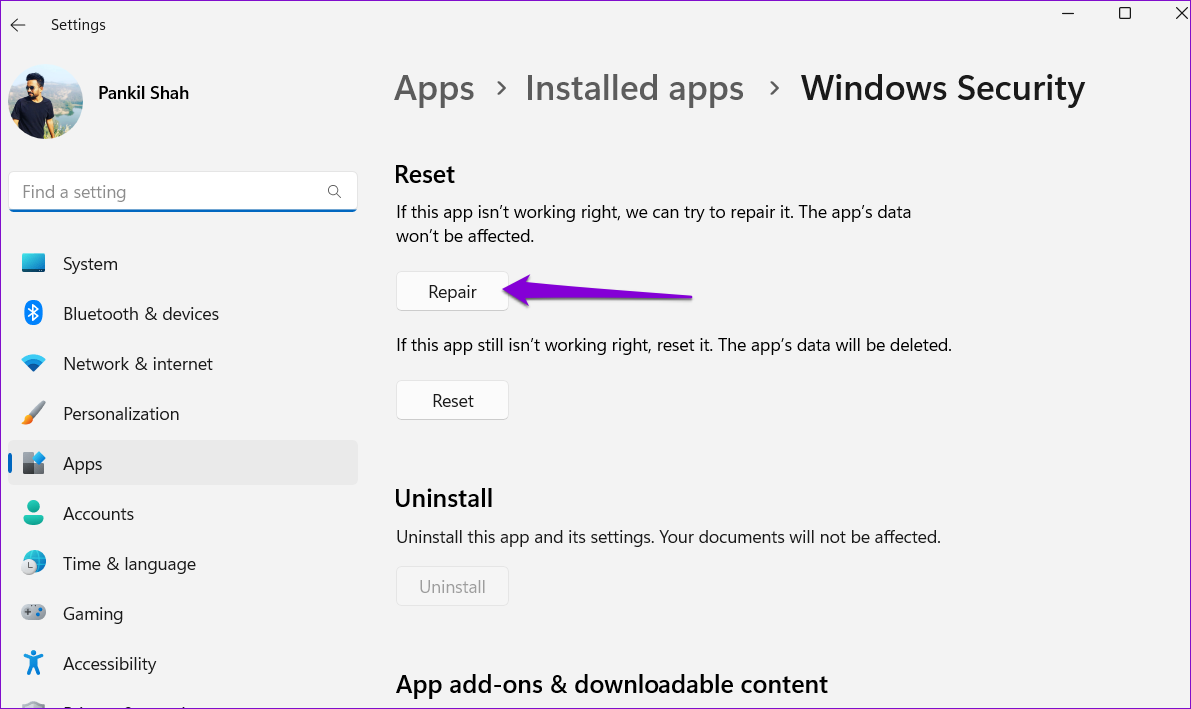 Windows Security App Won’t Open