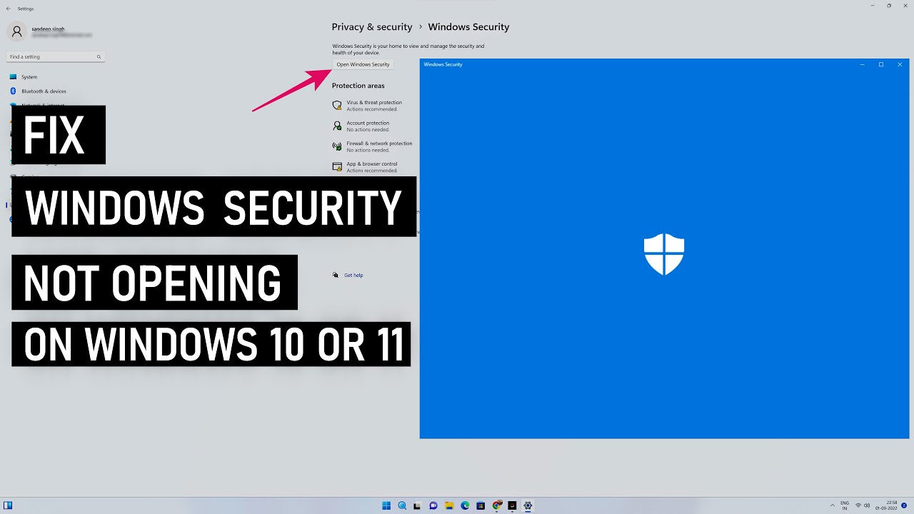 Windows Security Won’t Open Windows 11