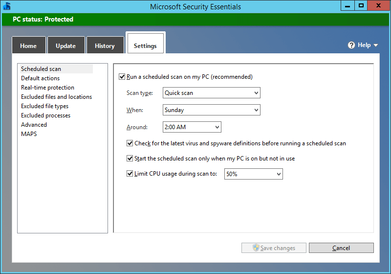 Windows Server 2012 Antivirus Security Essentials