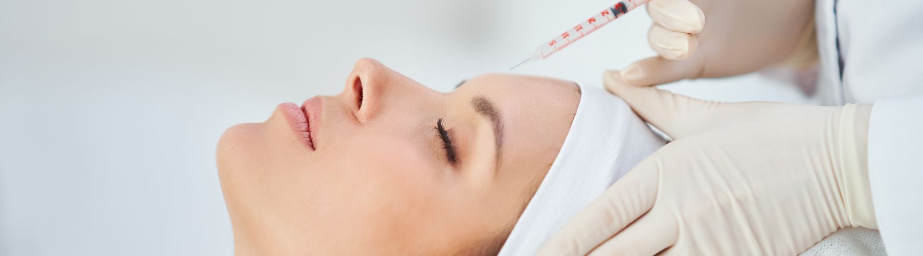 Woman after opting for preventative botox