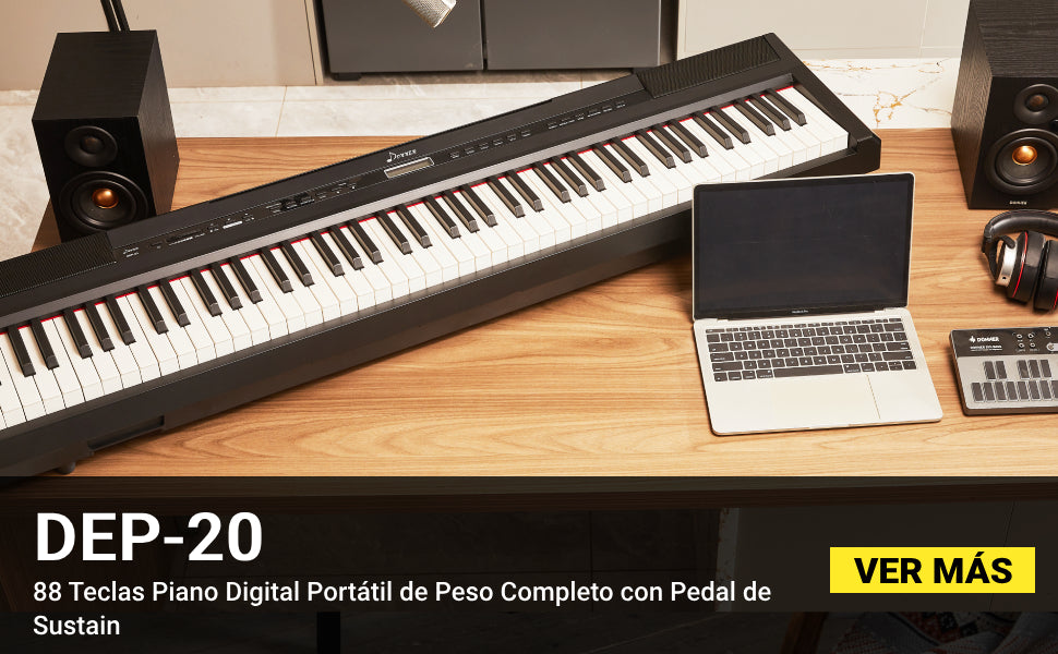 Piano de teclado con peso de 88 teclas con soporte para muebles, adaptador  de corriente, triple pedal y conexión MIDI, piano eléctrico digital de