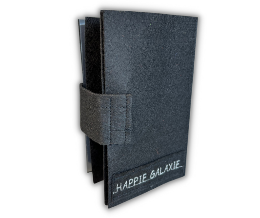 Premium BLACK Felt Pin Book (White Cover) – Happie Galaxie