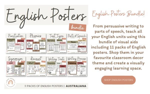 Miss Jacobs 'English Posters' resources bundle