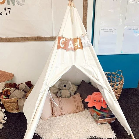 a very cute calm corner tent created by Miss Jazmyn with my Bunting letters