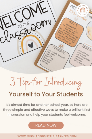 3 Tips for Introducing Yourself to Your Students - Miss Jacobs Little Learners