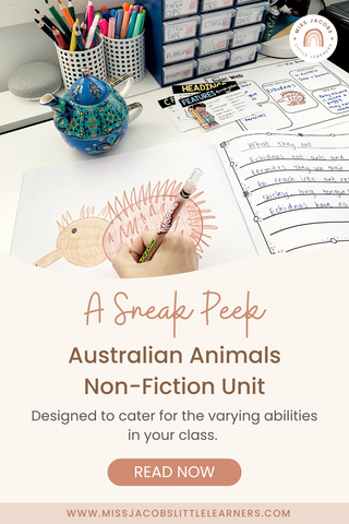 Australian Animals Non-Fiction Unit - A sneak peek! - Miss Jacobs Little Learners