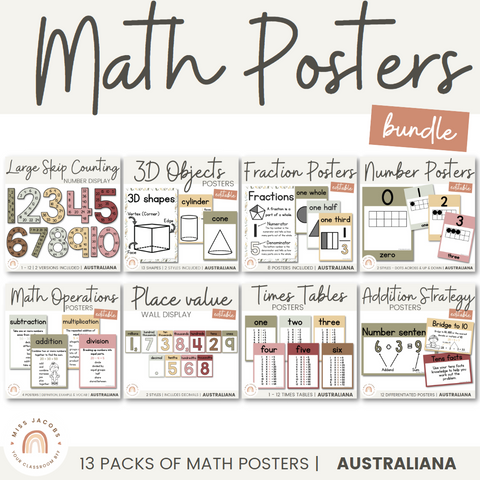 3D Shape Properties Display Posters - Australian Maths Resource