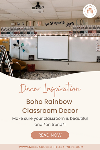 Boho Rainbow Classroom Decor - Miss Jacobs Little Learners