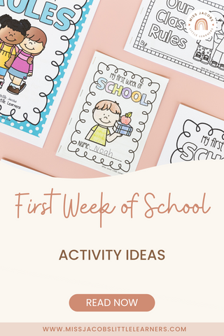 First Week of School Activity Ideas - Miss Jacobs Little Learners