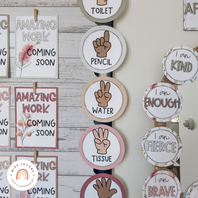 Classroom Hand Signals in the Australiana classroom decor theme by Miss Jacobs Little Learners