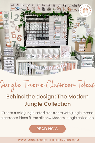 Jungle theme classroom ideas ft. Modern Jungle - Miss Jacobs Little Learners