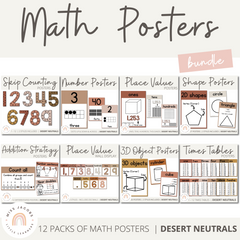 Boho Vibes Math Posters Bundle - Miss Jacobs Little Learners