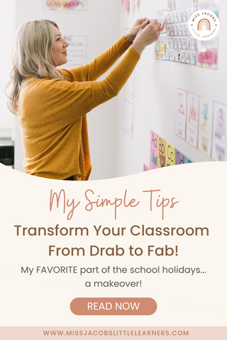Tips for a Simple Classroom Makeover - Go From Drab to Fab! - Miss Jacobs Little Learners
