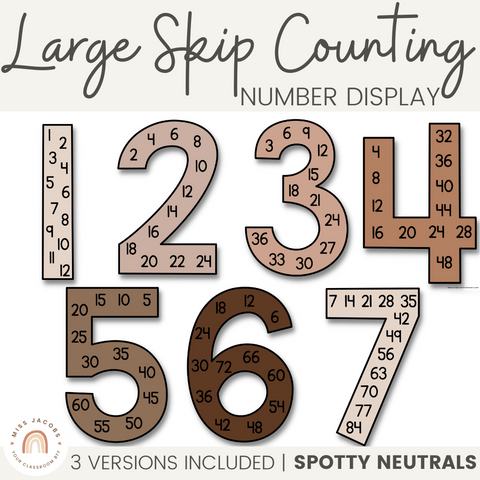 Miss Jacobs Little Learners Top Classroom Decor Trends Spotty Neutrals Skip Counting Numbers