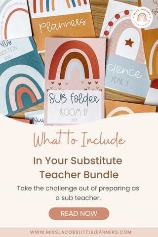 What to Include in Your Substitute Teacher Binder - Miss Jacobs Little Learners