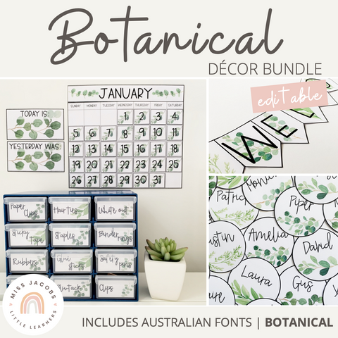 Miss Jacobs Little Learners Top Classroom Decor Trends Botanical Decor Bundle